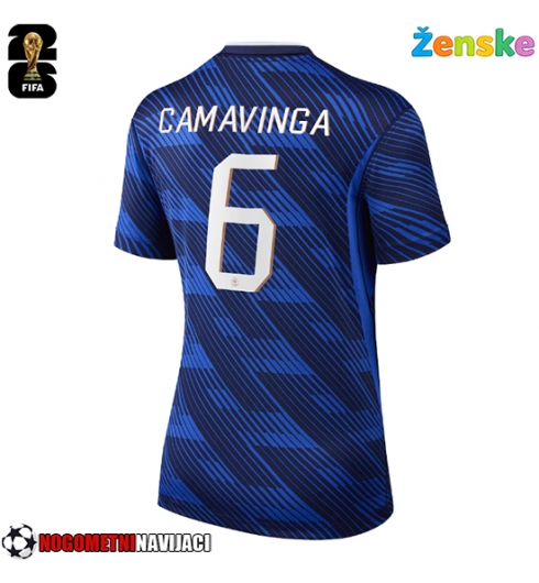 Ženske Nogometnih dresov Francija Eduardo Camavinga #6 Domači SP 2026 Kratki rokavi Ženske Nogometnih dresov Francija Eduardo Camavinga #6 Domači SP 2026 Kratki rokavi